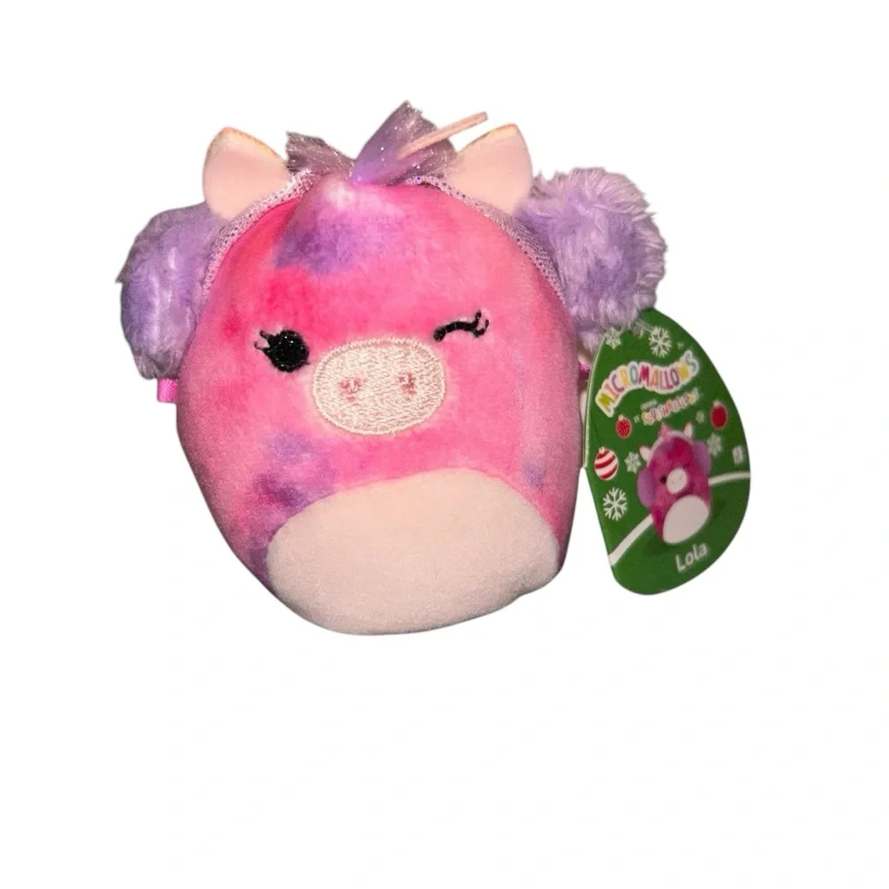 Perfectly Pink Holiday Micromallows Set Beula the Octopus Lola the Unicorn - Picture 2 of 9